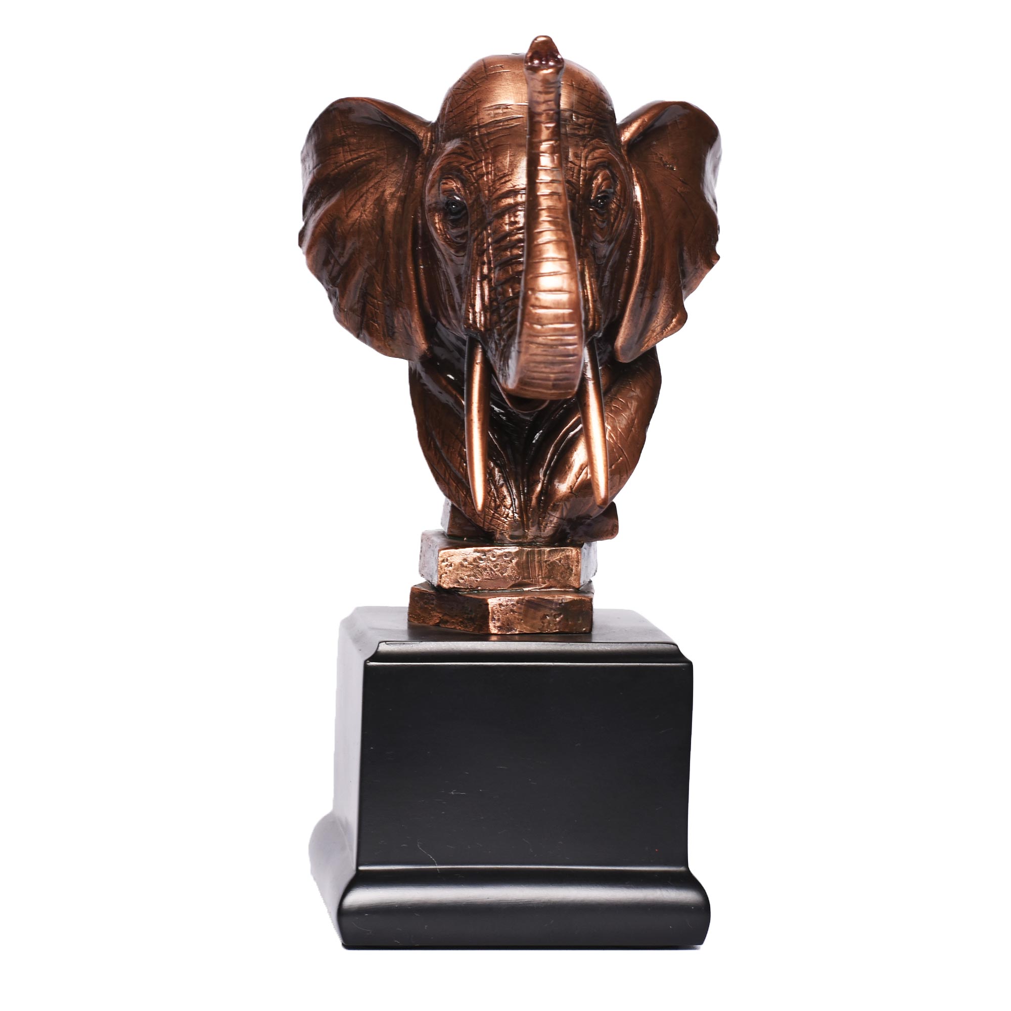 Elephant Gifts Gold Plated Metal Crystal Figurine - Crystocraft